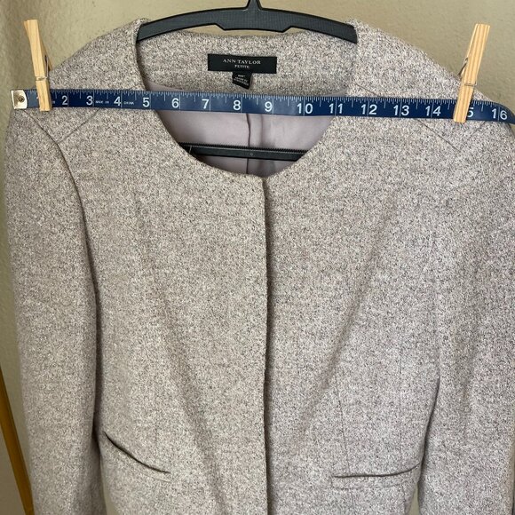 Ann Taylor 6P Silver Tweed Blazer Chanel Style Power Piece - Picture 6 of 13